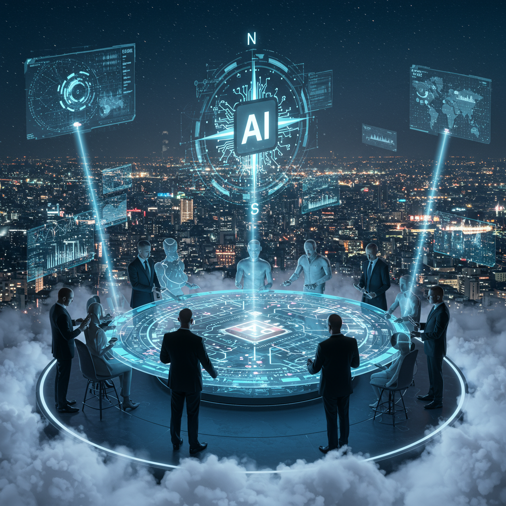 Team discussing AI strategy and consulting